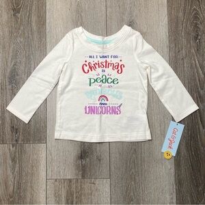 Cat & Jack Christmas Long Sleeve Shirt Size 12 Months